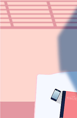 백그라운드 일러스트 탁자 그림자 사람없음 스마트폰 공책 국내일러스트 AI파일 가구 문구용품 핸드폰 스마트기기 파일형식 벡터