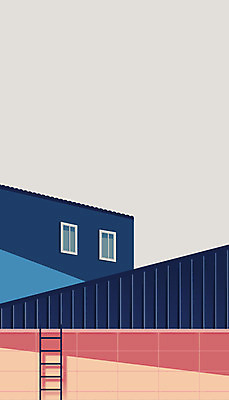 백그라운드 일러스트 사다리 사람없음 건물 국내일러스트 AI파일 건축물 도구 파일형식 벡터