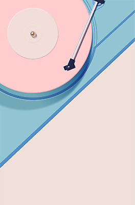 음악 백그라운드 일러스트 사람없음 턴테이블 국내일러스트 AI파일 문화예술 파일형식 벡터