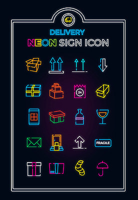 아이콘 밧줄 날씨 선물 사람없음 세트 상자 어플리케이션 편지 라인아이콘 배송 택배 네온 24시간 배달어플 2D아이콘 AI파일 줄 운송업 시간 파일형식 벡터