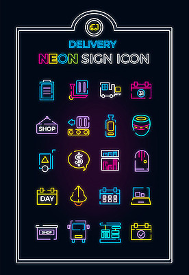 아이콘 돈 사람없음 세트 문 상점 달력 날짜 알림 라인아이콘 배송 확인 네온 서류판 2D아이콘 AI파일 사무용품 재산 파일형식 벡터