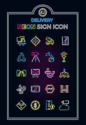 아이콘 화살표 도로 돈 공사 사람없음 세트 카메라 트럭 조끼 표지판 정지 라인아이콘 배송 네온 지게 공사중 벌금 2D아이콘 AI파일 길 교통시설 모션 자동차 건설업 알림판 전자제품 외투 재산 파일형식 벡터