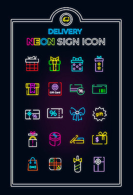 아이콘 리본 지도 선물 사람없음 선물상자 세트 세일 라인아이콘 배송 쿠폰 네온 위치 기프티콘 2D아이콘 AI파일 상자 파일형식 벡터