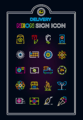 아이콘 꽃 선물 사람없음 세트 쇼핑백 새싹 튤립 백합 라인아이콘 배송 네온 강아지풀 24시간 2D아이콘 AI파일 식물 가방 시간 한해살이풀 파일형식 벡터