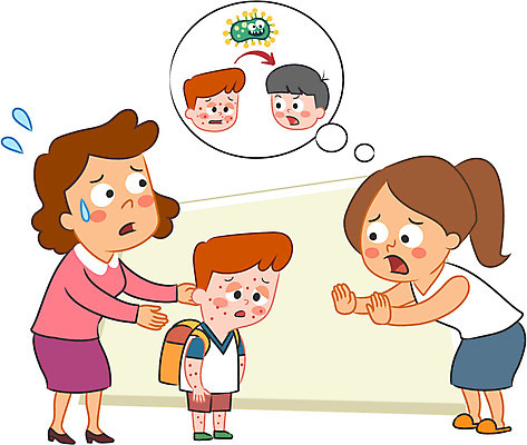 전신 캐릭터 여자 남자 어린이 일러스트 성인 세명 교사 질병 거절 등교 전염 수두 일러캐릭터 AI파일 직업 컨셉 의학 사람 등하교 감염 전염병 파일형식 벡터