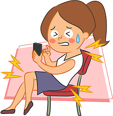 캐릭터 여자 의자 일러스트 한명 성인 스마트폰 목디스크 허리디스크 일러캐릭터 AI파일 1 가구 사람 핸드폰 스마트기기 디스크_질병 질병 파일형식 벡터