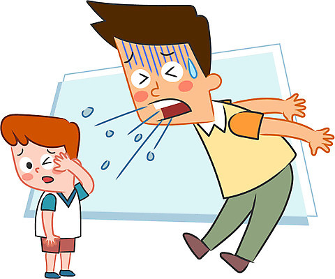 캐릭터 남자 어린이 일러스트 성인 두명 감기 재채기 일러캐릭터 AI파일 사람 질병 파일형식 벡터