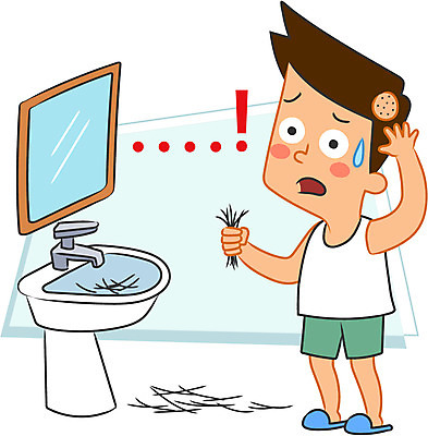 전신 캐릭터 남자 일러스트 한명 성인 머리카락 거울 질병 세면대 화장실 원형탈모 탈모 일러캐릭터 AI파일 1 의학 사람 머리 증상 파일형식 벡터