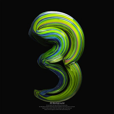 PSD 편집이미지 물결 백그라운드 곡선 추상 3 사람없음 컬러풀 숫자 3D 디지털합성 기하학 편집3D 문자 선 컬러 무늬 파일형식