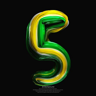 PSD 편집이미지 물결 백그라운드 곡선 추상 사람없음 컬러풀 숫자 3D 디지털합성 5 기하학 편집3D 문자 선 컬러 무늬 파일형식