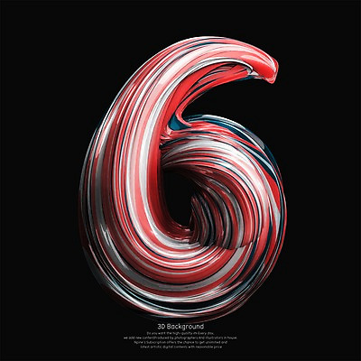 PSD 편집이미지 물결 백그라운드 곡선 추상 사람없음 컬러풀 숫자 3D 6 디지털합성 기하학 편집3D 문자 선 컬러 무늬 파일형식