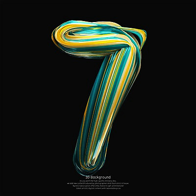 PSD 편집이미지 물결 백그라운드 곡선 추상 사람없음 컬러풀 숫자 3D 디지털합성 기하학 7 편집3D 문자 선 컬러 무늬 파일형식