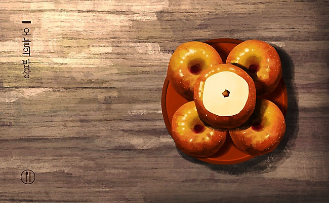 PSD 접시 명절 과일 일러스트 사람없음 하이앵글 사과 제기_제사 제사상 플랫레이 국내일러스트 전통 식기 기념일 뷰포인트 플랫 제사 제사용품 파일형식