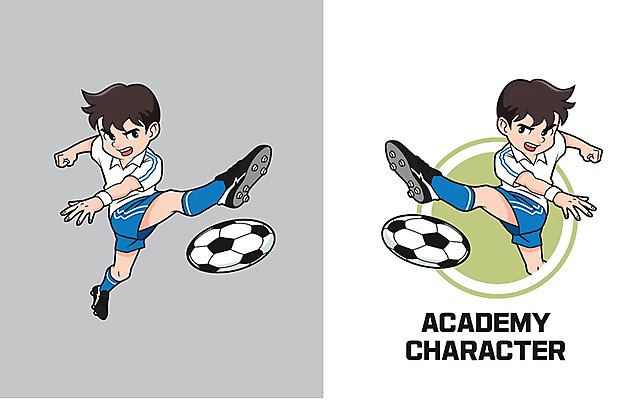 캐릭터 교육 남자 스포츠 일러스트 청소년 두명 축구 슛 학원 일러캐릭터 AI파일 사람 구기 파일형식 벡터