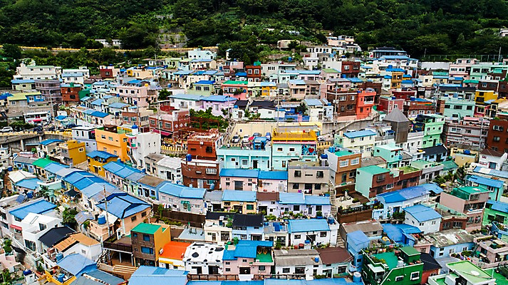 포토 JPG 주간 사진 지붕 주택 한국 풍경 사람없음 야외 하이앵글 컬러풀 마을 부산 홈 항공촬영 오색 감천문화마을 알록달록 국내포토 자연요소 아시아 뷰포인트 컬러 건물 파일형식