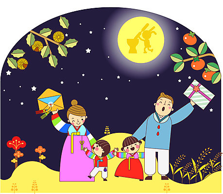 여자 명절 남자 딸 아들 어린이 일러스트 가족 엄마 감 선물 여러명 성인 추석 달 토끼 아빠 밤송이 한복 감나무 떡방아 추석선물 국내일러스트 AI파일 자연요소 나무 한국전통 전통 기념일 다수 과일 포유류 관계 사람 반려동물 밤_견과류 전통의상 방아 파일형식 벡터 명절선물