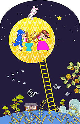 전신 나무 여자 명절 남자 별 어린이 일러스트 사다리 주택 남매 두명 추석 벼 토끼 밤송이 한복 떡방아 국내일러스트 AI파일 자연요소 식물 한국전통 전통 기념일 포유류 가족 곡류 사람 건물 반려동물 도구 밤_견과류 전통의상 방아 파일형식 벡터