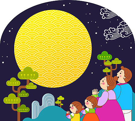 나무 구름 여자 명절 남자 딸 아들 일러스트 가족 엄마 여러명 상반신 성인 추석 보름달 아빠 한복 소원 소원빌기 국내일러스트 AI파일 자연요소 식물 한국전통 전통 기념일 다수 관계 사람 달 전통의상 파일형식 벡터