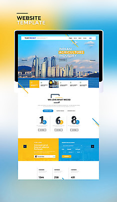 PSD 템플릿 웹템플릿 하늘색 비즈니스 사이트템플릿 빌딩 사람없음 태블릿 홈페이지 노란색 고층빌딩 홈페이지시안 도시 이미지템플릿 컬러 건물 파란색 전자제품 스마트기기 파일형식