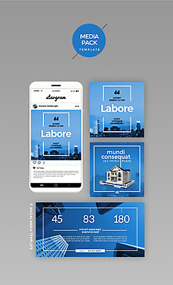 PSD 템플릿 웹템플릿 비즈니스 디자인시안 모바일 주택 빌딩 사람없음 파란색 세트 홈페이지 소셜네트워크 미디어팩 SNS배너 이미지템플릿 컬러 건물 파일형식