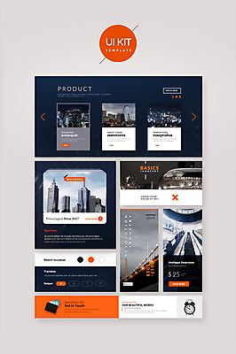 PSD 템플릿 건축 웹템플릿 야경 비즈니스 디자인시안 빌딩 사람없음 홈페이지 주황색 도시 남색 UI UI키트 이미지템플릿 컬러 건물 야간 파일형식 풍경_경치