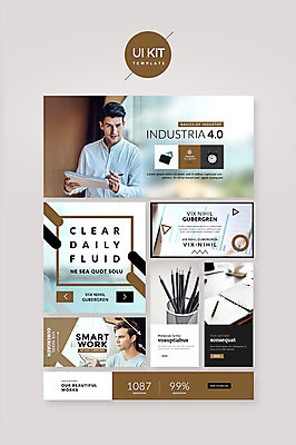 PSD 서양인 템플릿 남자 웹템플릿 비즈니스 디자인시안 20대 성인 두명 홈페이지 연필 갈색 사무용품 비즈니스맨 연필꽂이 UI 성인남자만 UI키트 이미지템플릿 외국인 컬러 문구용품 학용품 사람 청년 필기구 직장인 남자만 성인만 파일형식