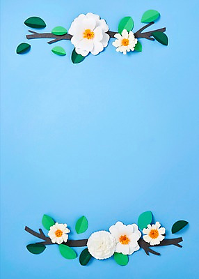 포토 JPG 스튜디오촬영 꽃 종이 잎 사진 나뭇잎 프레임 실내 사람없음 흰색 나뭇가지 보자기 페이퍼아트 종이공예 스타티스 국내포토 나무 식물 컬러 내부 공예 파일형식 천_직물