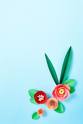 포토 JPG 스튜디오촬영 꽃 종이 잎 사진 나뭇잎 프레임 실내 사람없음 보자기 페이퍼아트 종이공예 스타티스 국내포토 식물 내부 공예 파일형식 천_직물