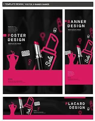 PSD 배너 배너템플릿 여자 가로배너 실루엣 ZIP 포스터 세로배너 이벤트 성인 쇼핑 세트 뷰티 세일 립스틱 현수막 템플릿 촬영기법 사람 가로 세로 화장품 파일형식
