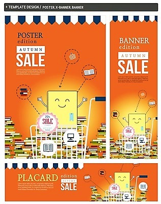 PSD 배너 배너템플릿 가로배너 ZIP 포스터 세로배너 이벤트 사람없음 책 세트 독서 세일 쌓기 쇼핑카 가을 현수막 템플릿 계절 모션 가로 세로 쇼핑 카트 파일형식