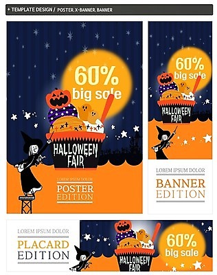 PSD 배너 배너템플릿 여자 가로배너 ZIP 포스터 세로배너 아이스크림 한명 세트 세일 할로윈 현수막 마녀 잭오랜턴 템플릿 1 디저트 사람 가로 세로 파일형식