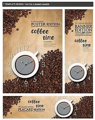 PSD 배너 배너템플릿 가로배너 ZIP 포스터 세로배너 커피 음료 시계 티타임 사람없음 세트 원두 현수막 커피잔 템플릿 휴식 잔 가로 세로 파일형식