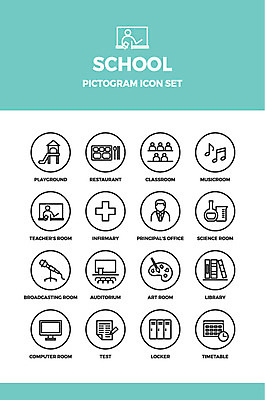 아이콘 수업 사람모양 여러명 세트 픽토그램 도서관 시간표 놀이터 사물함 강당 픽토그램아이콘 과학실 미술실 컴퓨터실 교무실 급식 보건실 음악실 2D아이콘 AI파일 모양 교육 다수 교실 학교 놀이 사람 계획 파일형식 벡터
