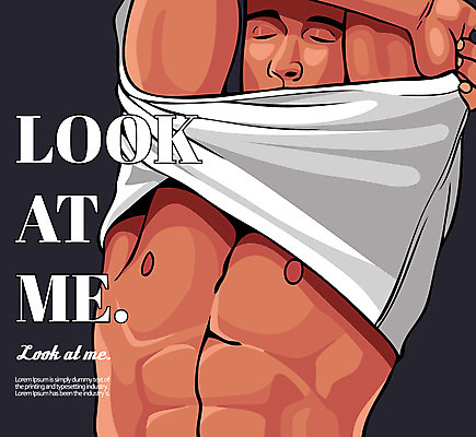 남자 일러스트 근육 한명 상반신 성인 신체부위 벗기 팝아트 식스팩 국내일러스트 AI파일 1 모션 사람 그림 파일형식 벡터