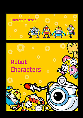 캐릭터 일러스트 사람없음 세트 연필 의사 로봇 배송 택배 사물캐릭터 일러캐릭터 AI파일 학용품 필기구 의료진 운송업 파일형식 벡터