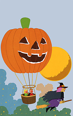 전신 PSD 나무 여자 남자 어린이 일러스트 상반신 성인 세명 할로윈 열기구 마녀 마법빗자루 잭오랜턴 국내일러스트 식물 항공교통 사람 빗자루 파일형식