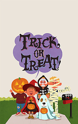 PSD 여자 남자 일러스트 해골 사탕 여러명 성인 분장 할로윈 강아지 유령 변장 미라 잭오랜턴 좀비 국내일러스트 다수 디저트 뼈 사람 반려동물 개 파일형식