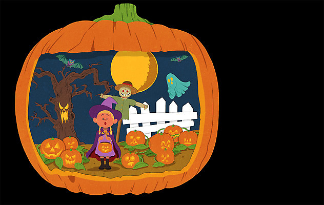전신 PSD 나무 여자 어린이 일러스트 호박 한명 할로윈 보름달 유령 마녀 허수아비 잭오랜턴 국내일러스트 식물 1 농업 채소 사람 달 파일형식
