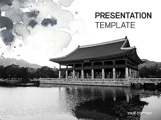 템플릿 전통 고건축 비즈니스 붓터치 그래프 사람없음 세트 PPT 프레젠테이션 문서템플릿 문서 경복궁 번짐 경회루 8P 이미지템플릿 건축물 한국 궁전 파일형식 효과