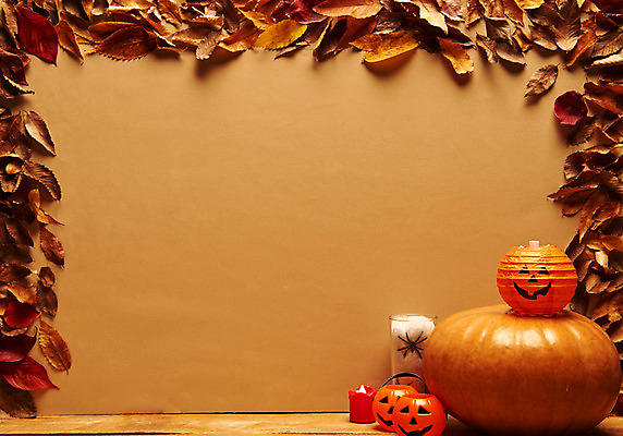 포토 JPG 스튜디오촬영 낙엽 촛불 호박 프레임 실내 사람없음 할로윈 거미 국내포토 곤충 잎 채소 초 내부 파일형식