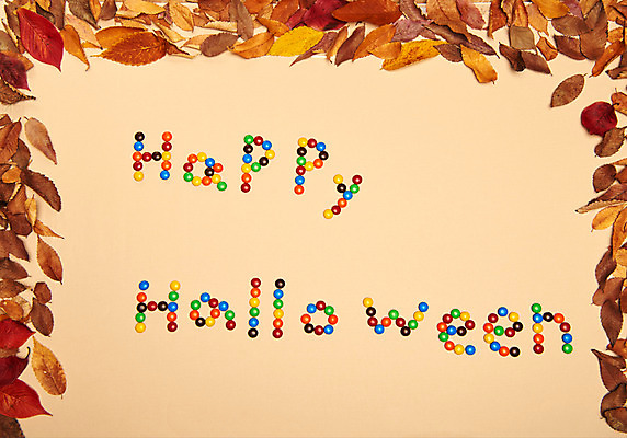 포토 JPG 스튜디오촬영 낙엽 프레임 실내 사람없음 초콜릿 할로윈 국내포토 잎 디저트 내부 파일형식