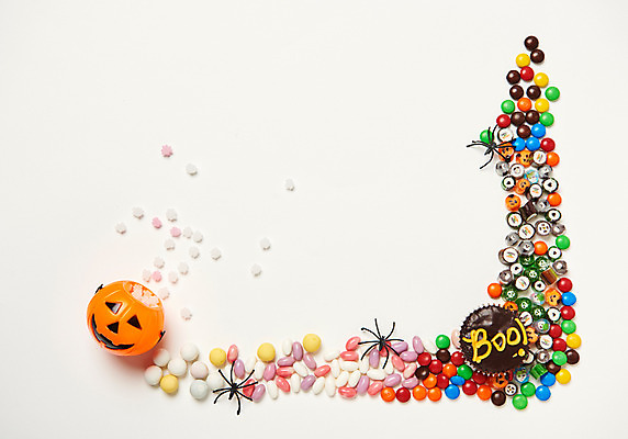 포토 JPG 스튜디오촬영 호박 프레임 실내 사탕 사람없음 초콜릿 할로윈 컵케이크 거미 국내포토 곤충 채소 디저트 내부 케이크 파일형식