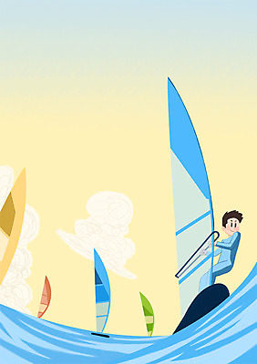 전신 PSD 남자 스포츠 바다 일러스트 한명 성인 여름 운동 윈드서핑 수상스포츠 선박 국내일러스트 1 계절 수상교통 건강 사람 파일형식