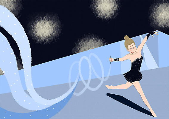 전신 PSD 여자 리본 스포츠 올림픽 일러스트 한명 성인 운동 리듬체조 리듬체조선수 국내일러스트 1 운동선수 건강 사람 파일형식