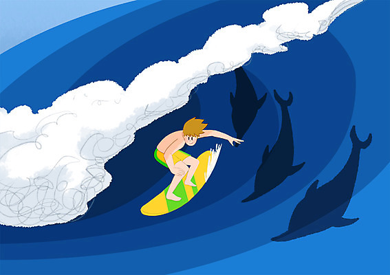 전신 PSD 남자 스포츠 파도 일러스트 한명 성인 운동 수상스포츠 서핑 돌고래 국내일러스트 1 바다 포유류 건강 사람 수중동물 파일형식