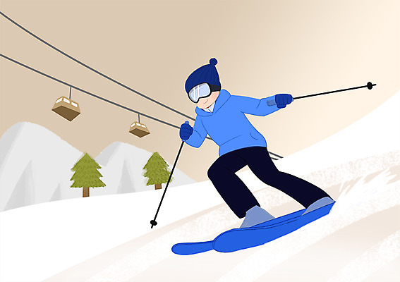 전신 PSD 나무 남자 스포츠 겨울 일러스트 스키 산 한명 성인 운동 곤돌라 국내일러스트 식물 1 계절 겨울스포츠 건강 사람 파일형식