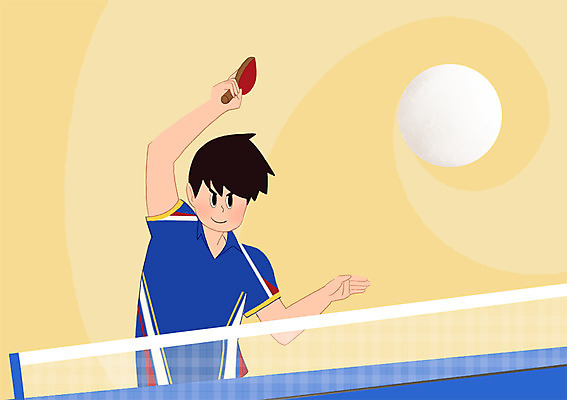 PSD 남자 스포츠 올림픽 일러스트 한명 상반신 성인 운동 탁구 탁구공 탁구선수 탁구대 국내일러스트 1 공 운동선수 건강 사람 구기 탁구용품 파일형식