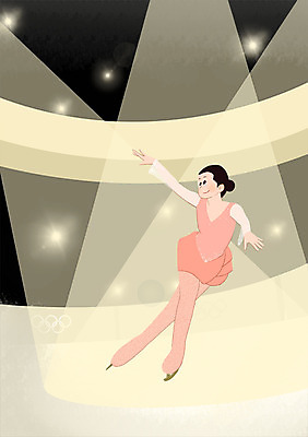 전신 PSD 여자 스포츠 일러스트 조명 한명 성인 운동 피겨스케이팅 피겨선수 아이스링크 국내일러스트 1 운동선수 건강 사람 스케이팅 파일형식