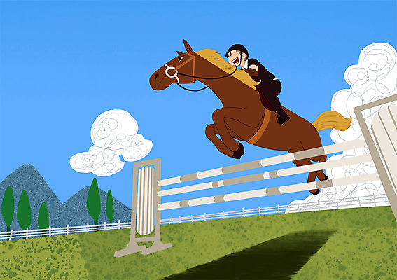 전신 PSD 남자 스포츠 일러스트 한명 성인 운동 점프 말_동물 승마 장애물 국내일러스트 1 포유류 모션 건강 사람 파일형식