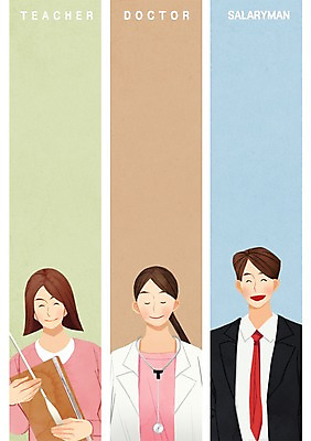 PSD 직업 여자 남자 일러스트 청진기 프레임 들기 상반신 성인 책 세명 교사 의사 직장인 프레임일러스트 국내일러스트 의료기기 모션 사람 의료진 파일형식